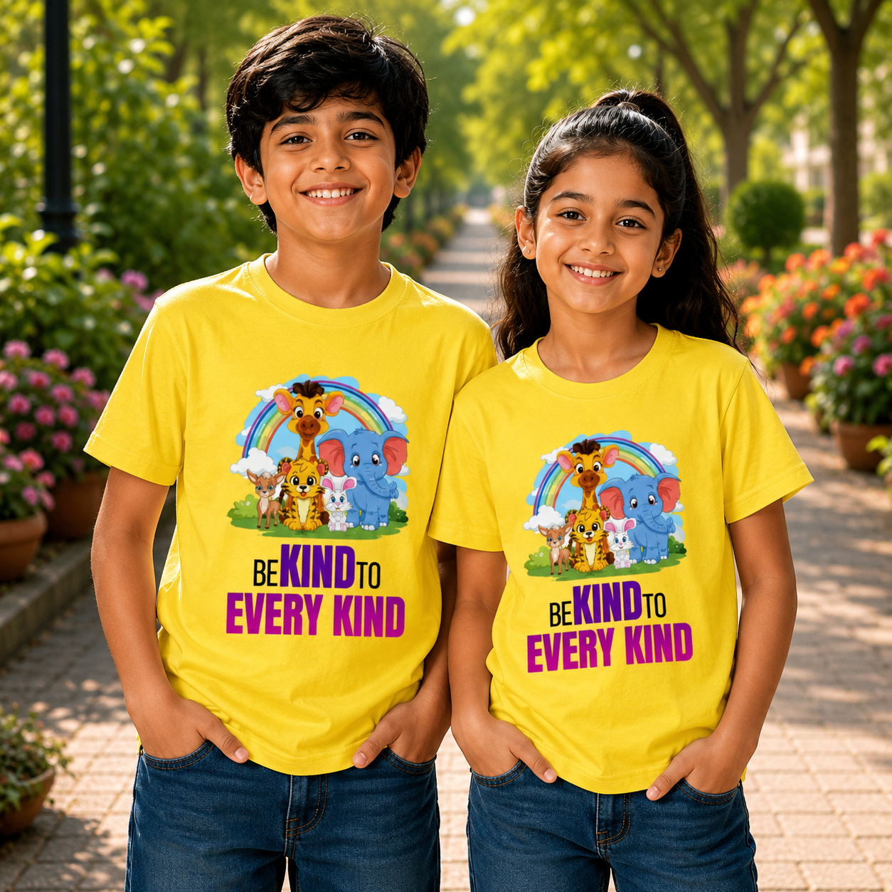 Unisex Crew Neck T-Shirt - Be Kind To Every Kind - Image 6