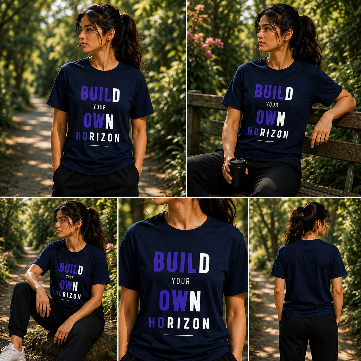 Build Your Own Horizon – Unisex Supima Cotton T-Shirt - Image 2