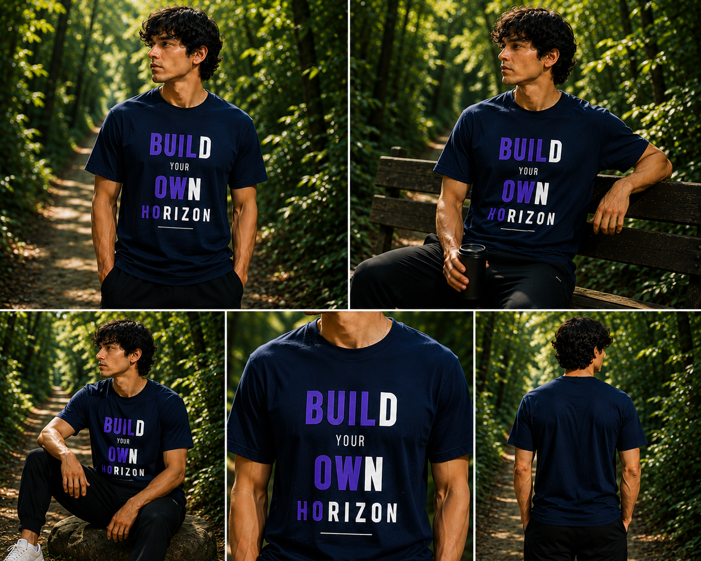 Build Your Own Horizon – Unisex Supima Cotton T-Shirt - Image 5