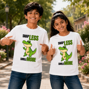 Unisex Crew Neck T-Shirt - Snap Less Smile More