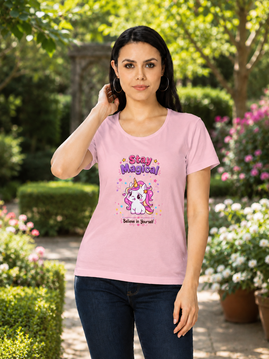 Women's Classic T-Shirt - Stay Magical – Believe in Yourself - Image 3