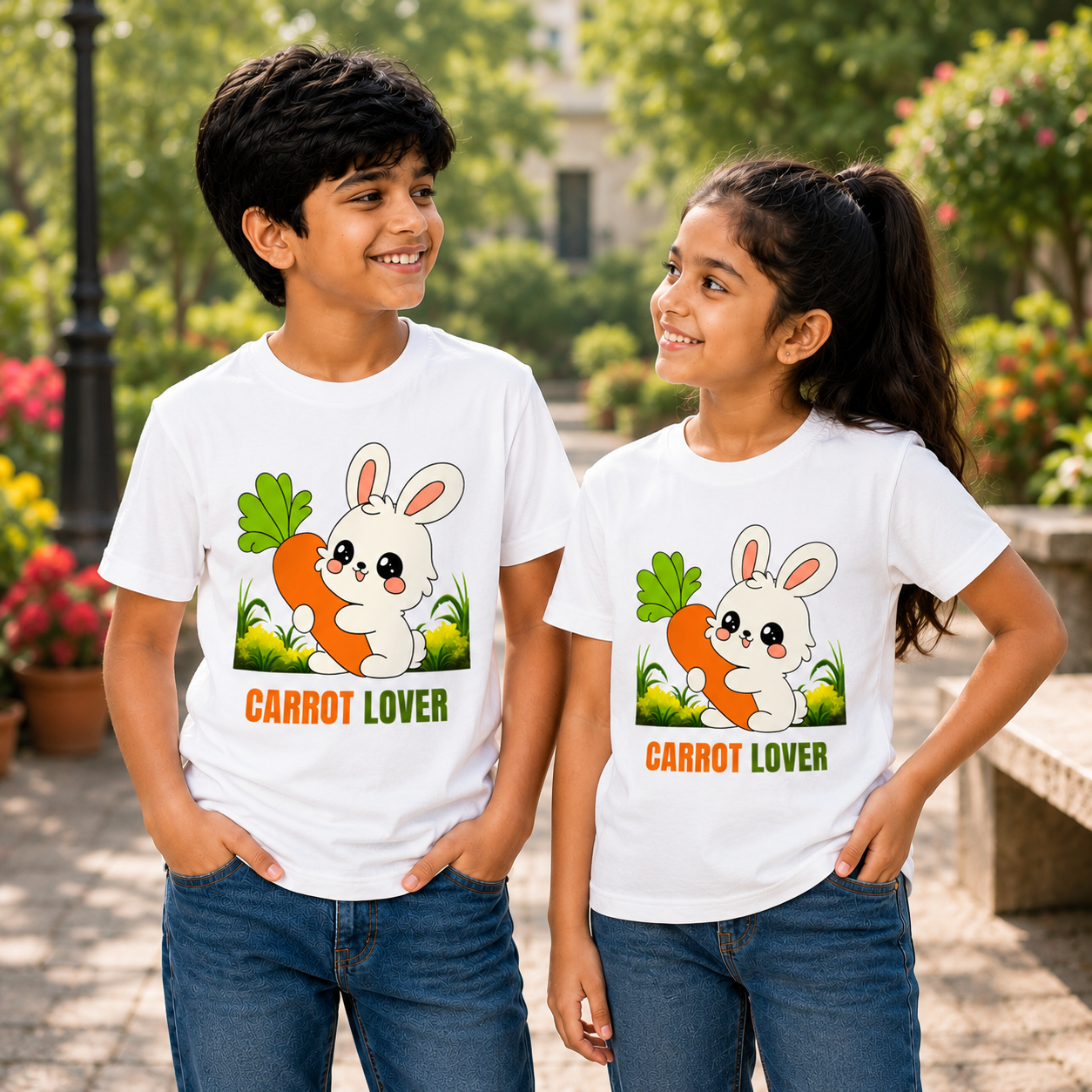 Unisex Crew Neck T-Shirt - Carrot Lover - Image 2