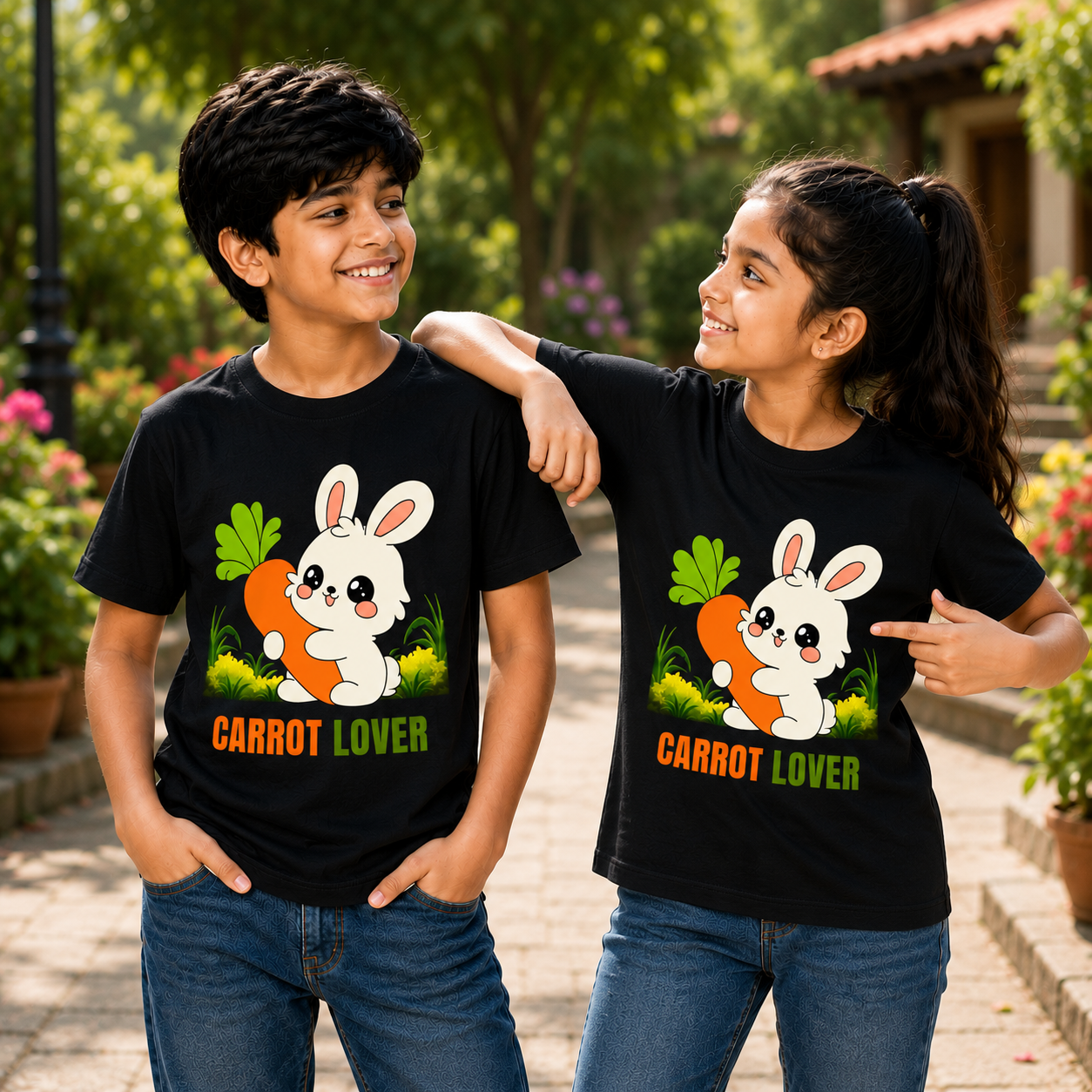 Unisex Crew Neck T-Shirt - Carrot Lover - Image 3