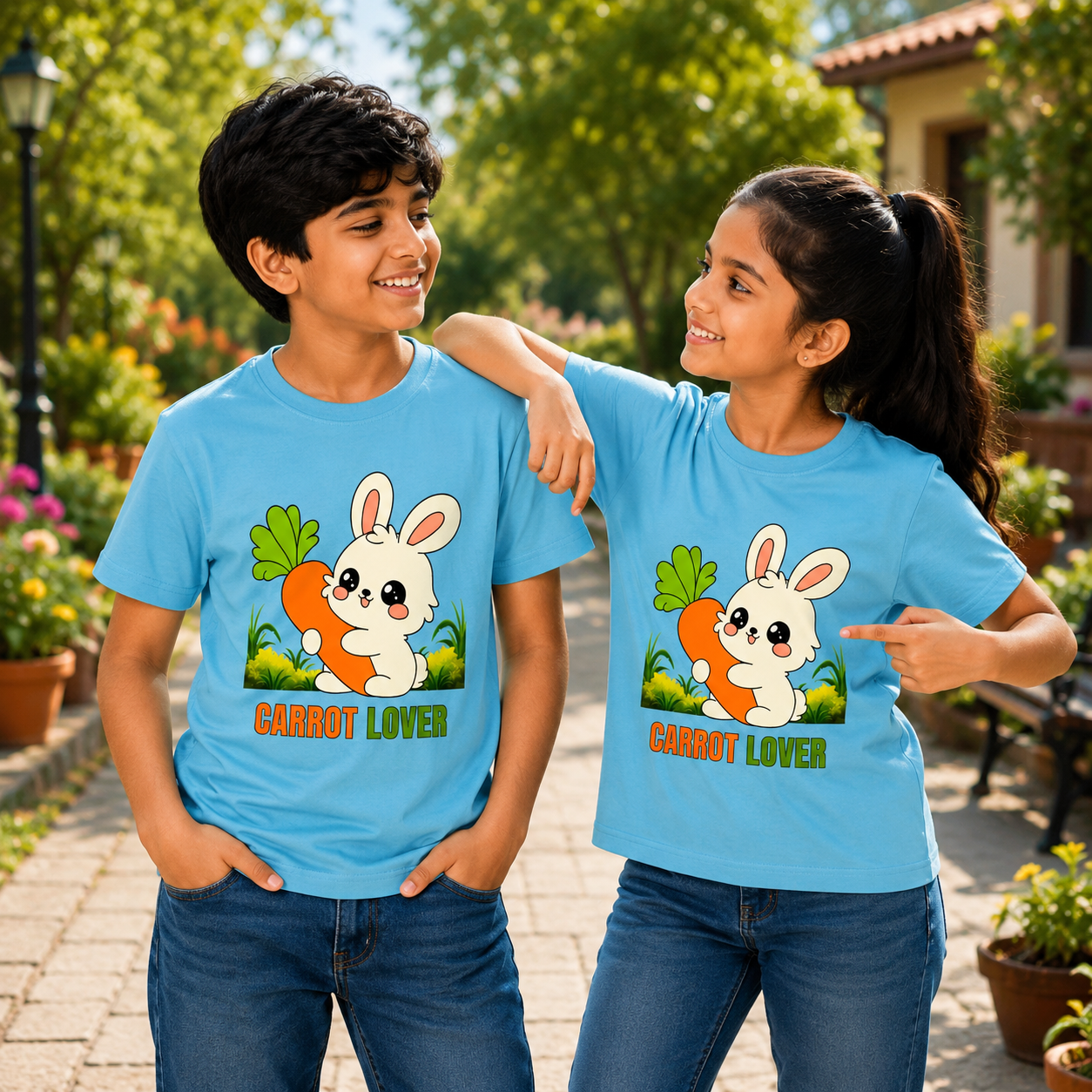 Unisex Crew Neck T-Shirt - Carrot Lover - Image 4