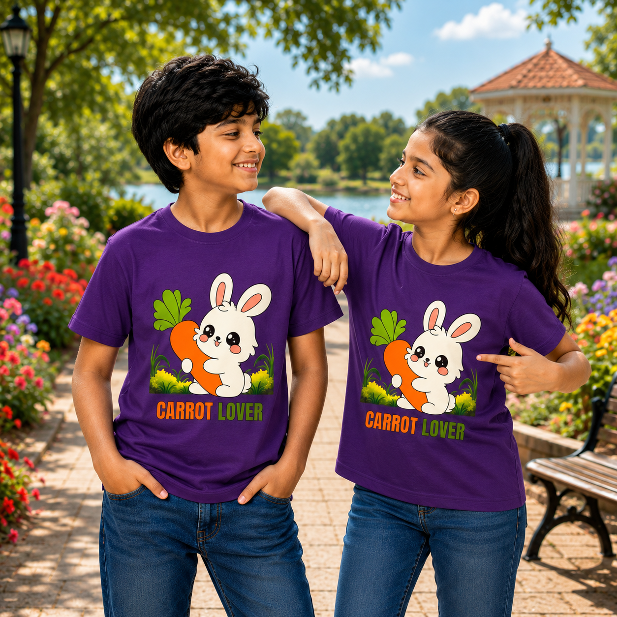 Unisex Crew Neck T-Shirt - Carrot Lover - Image 6