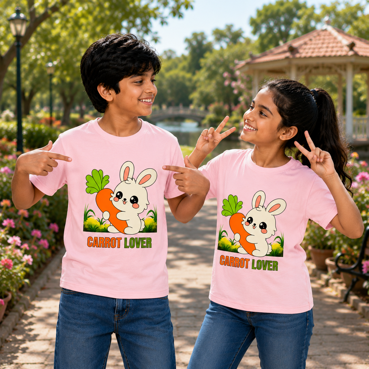 Unisex Crew Neck T-Shirt - Carrot Lover - Image 8