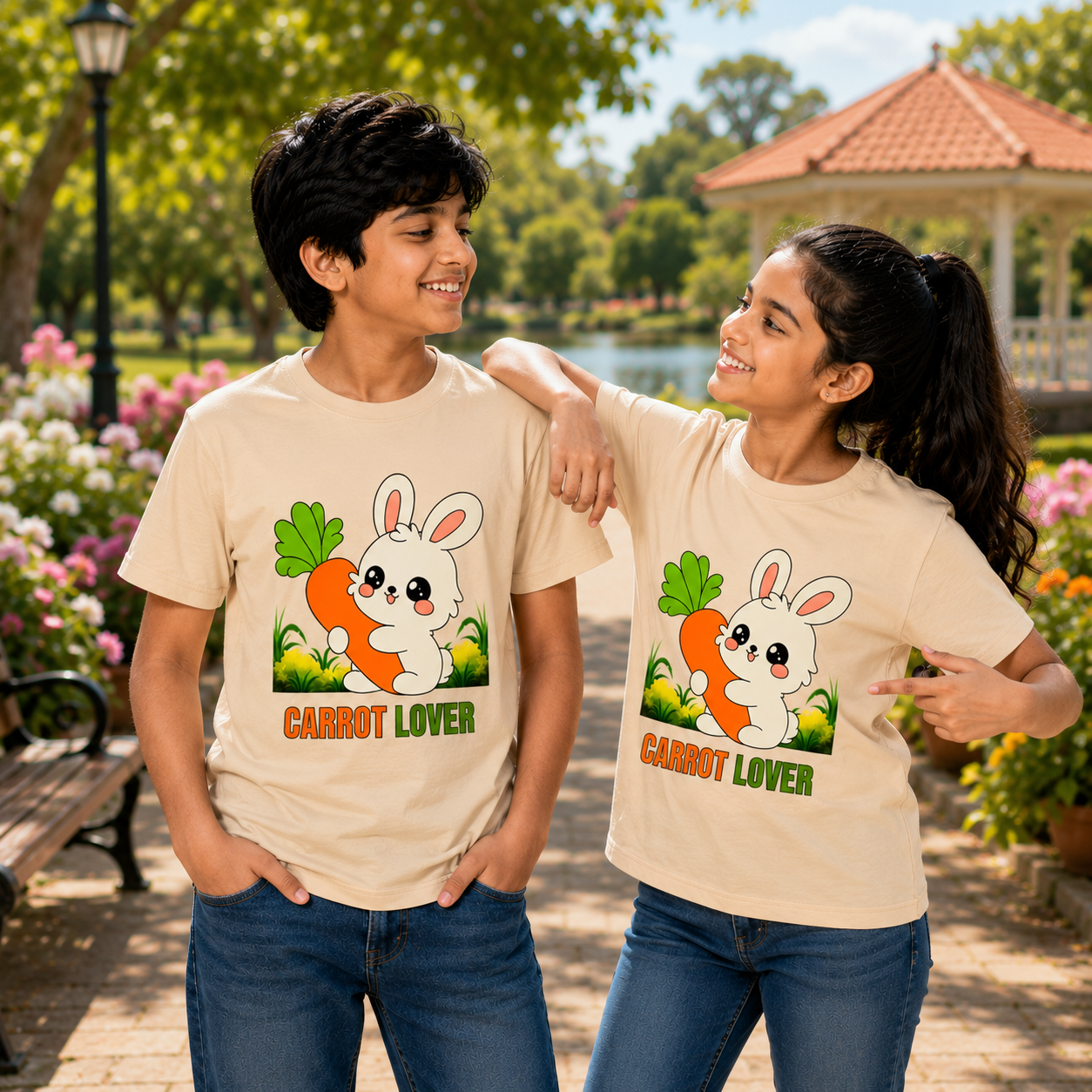 Unisex Crew Neck T-Shirt - Carrot Lover - Image 9